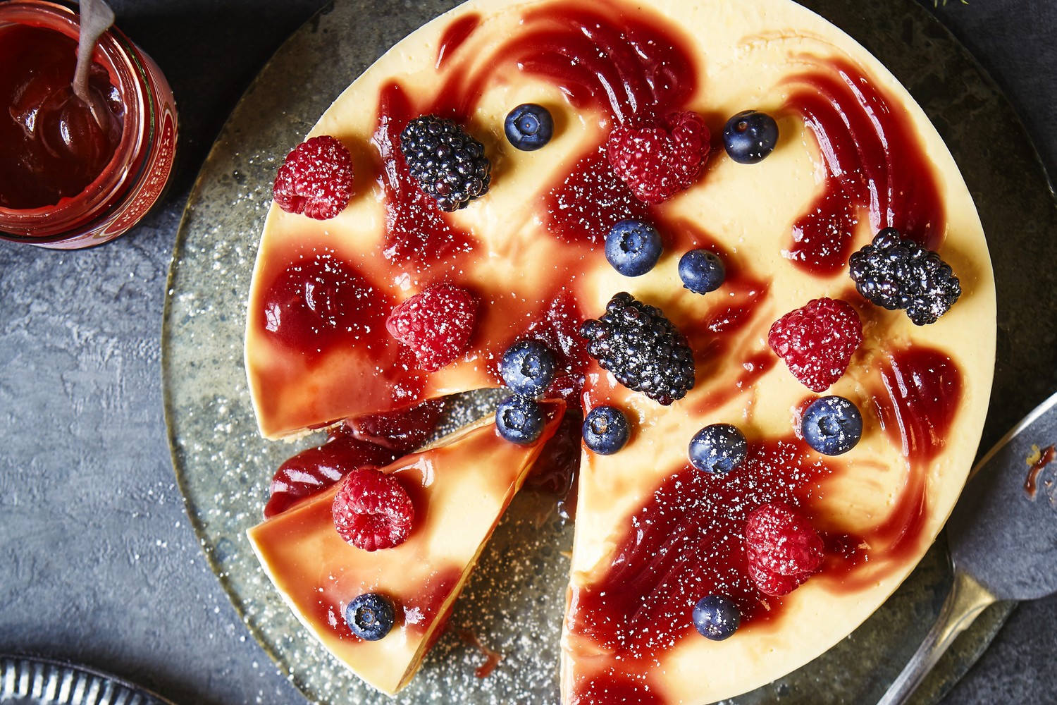 Merry berry cherry cheesecake