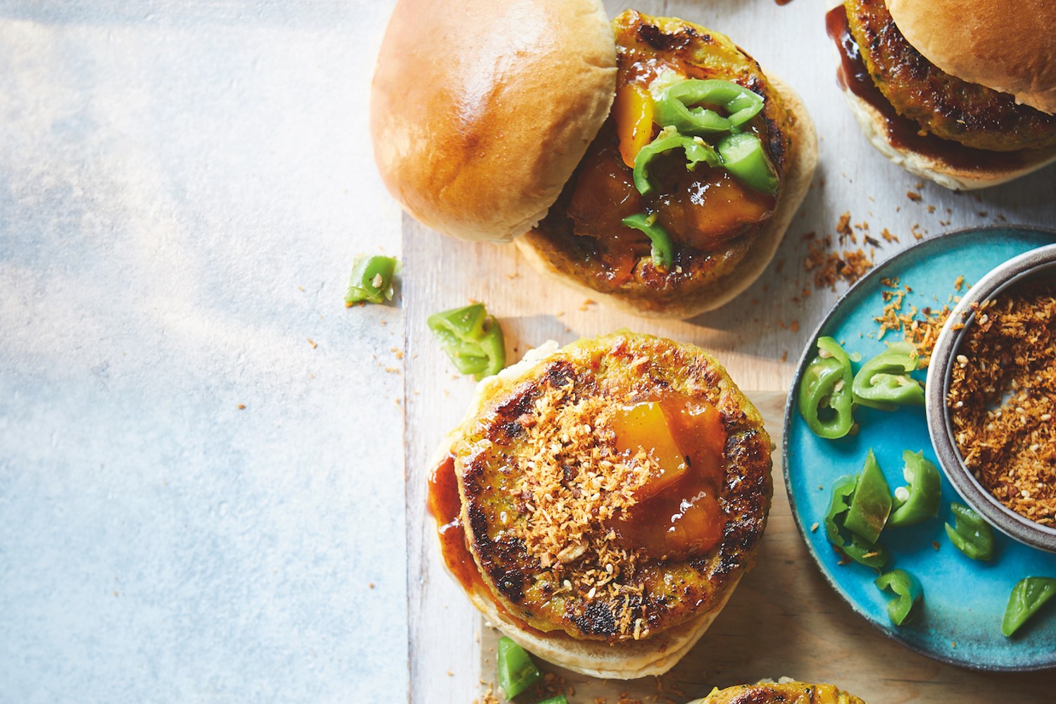 Vada pav-style bhaji burgers