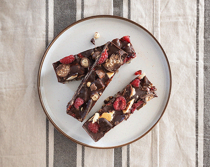 Peanut and raspberry fridge cake Recipe M&S