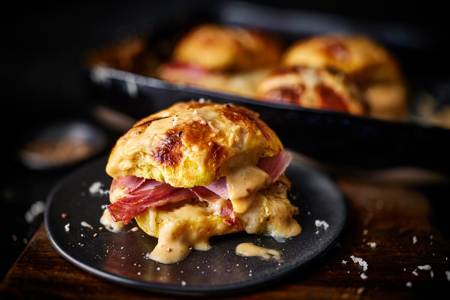 Ham and cheese hot cross bun recipe