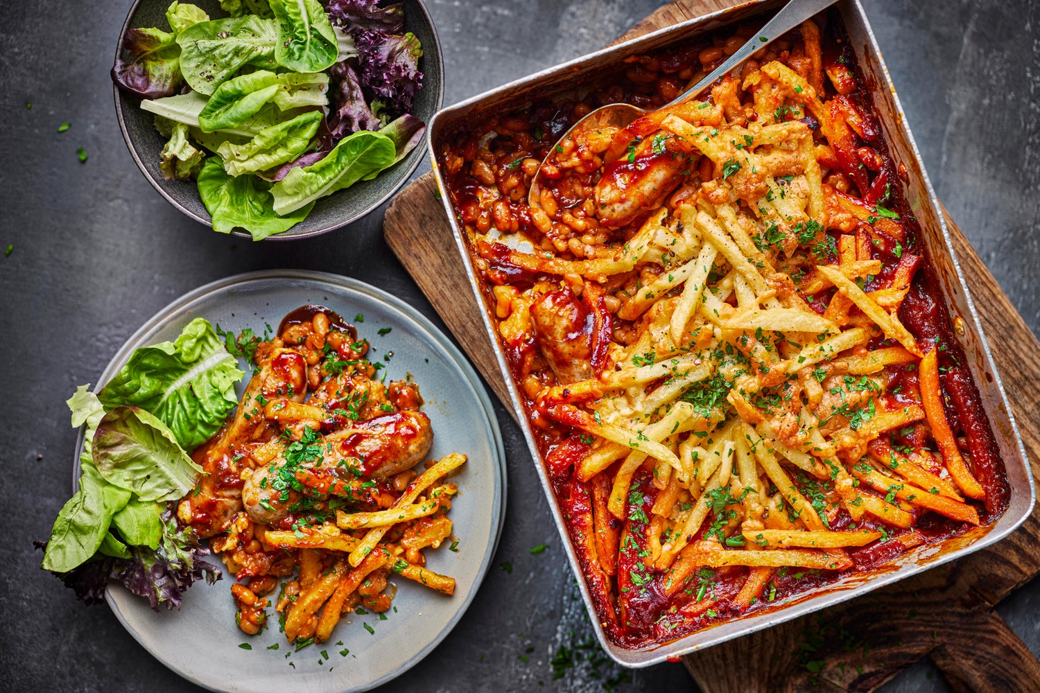French-fry topped cowboy pie