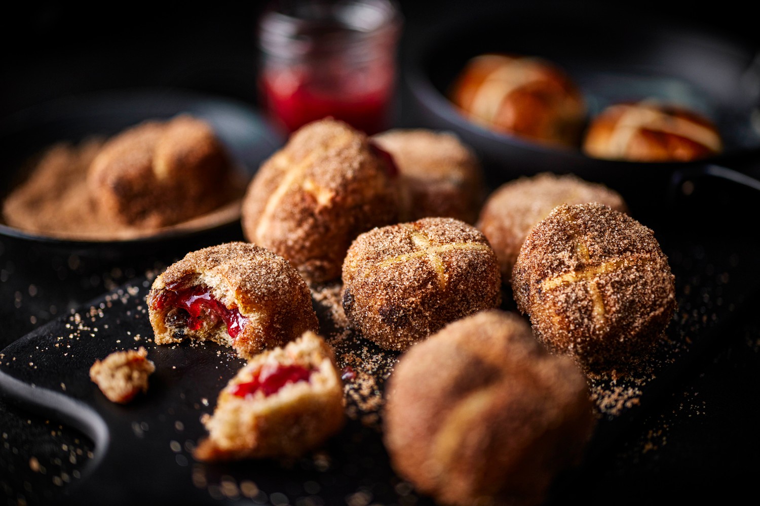 Leftover mini hot cross bun doughnuts recipe