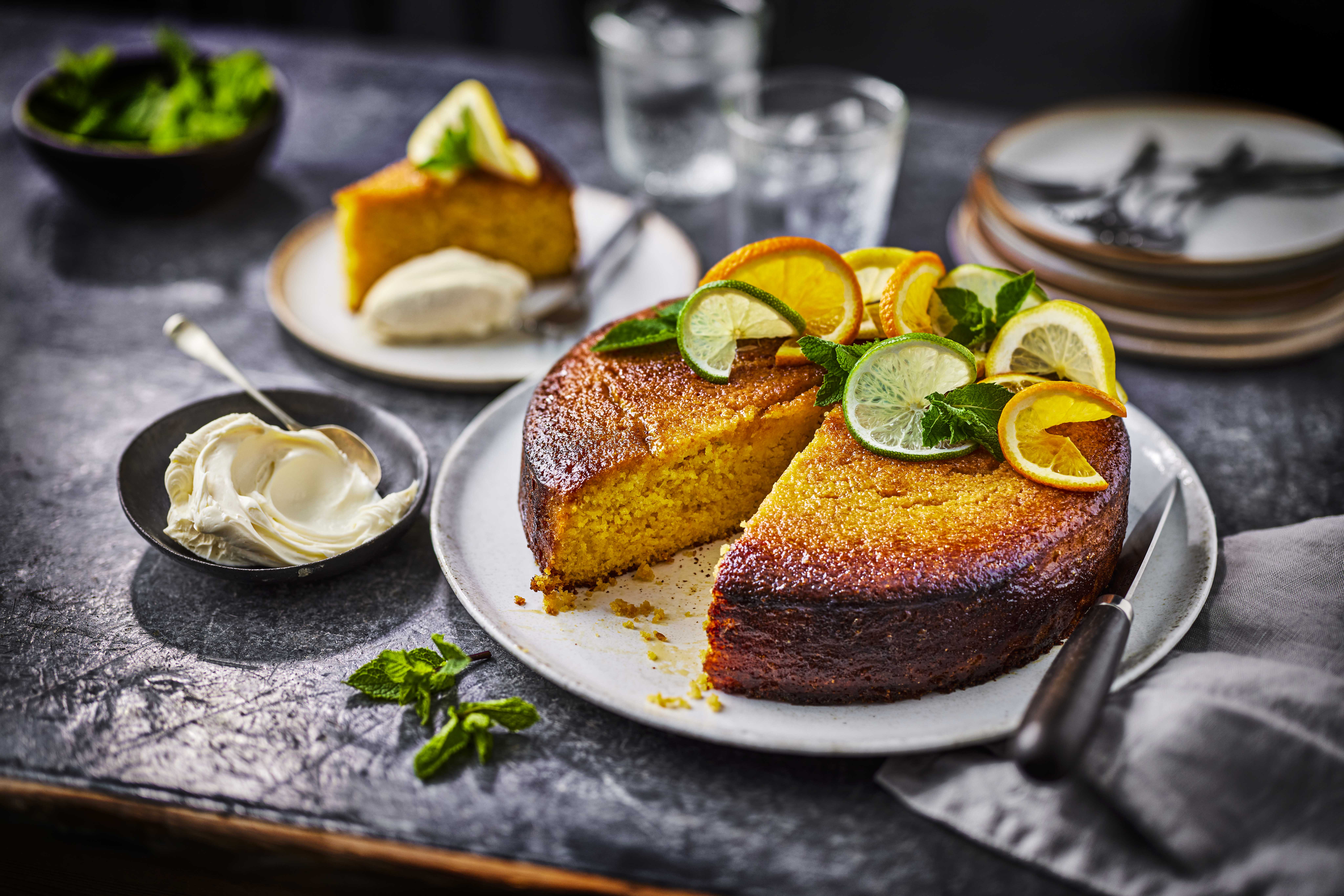 Orange, lemon and lime polenta cake Recipe M&S