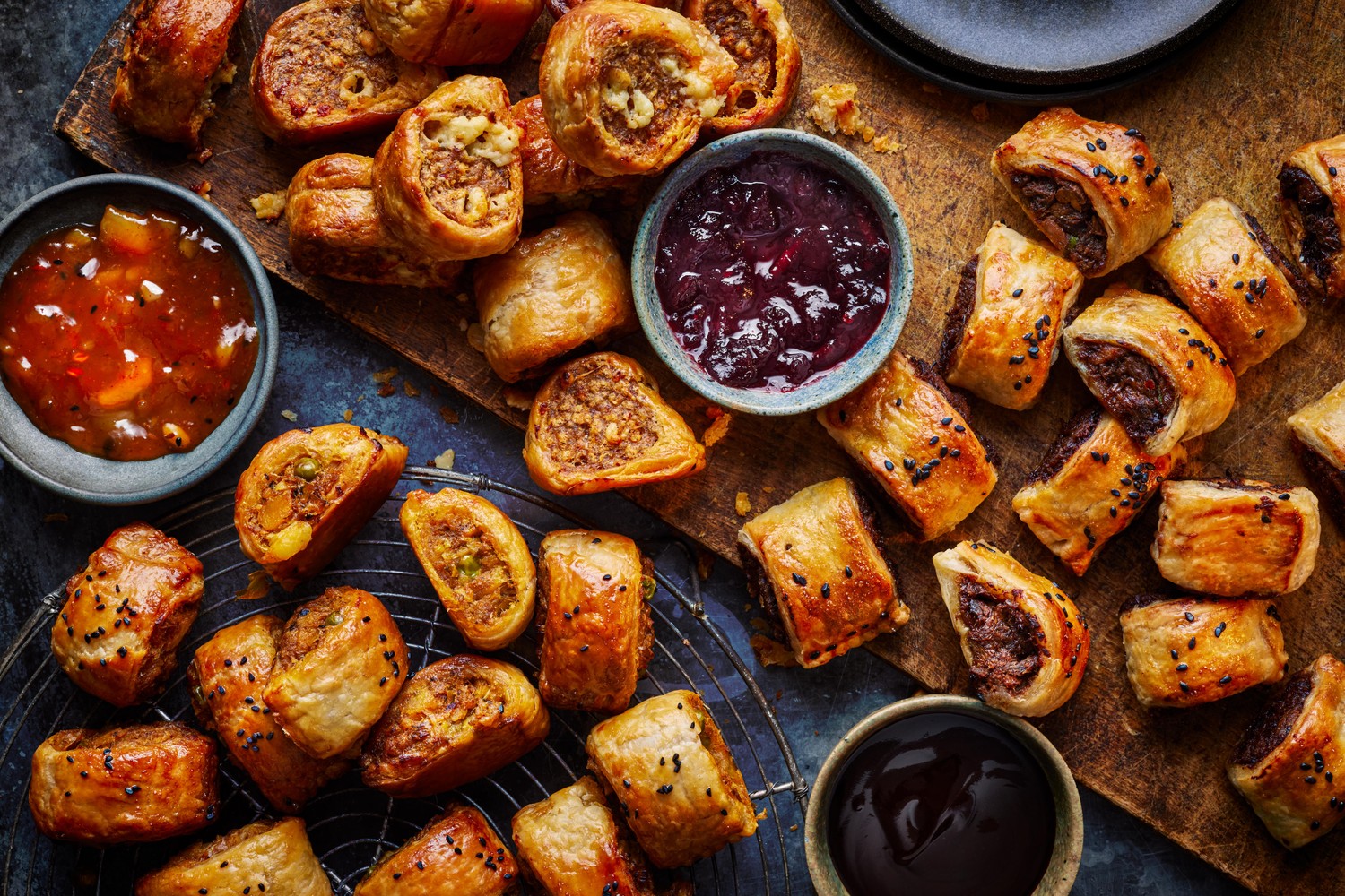 Three "sausage" rolls