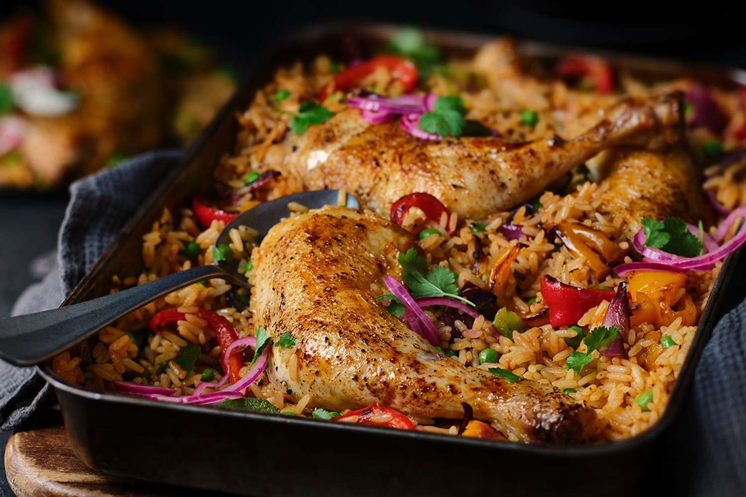 Cajun chicken and rice traybake recipe