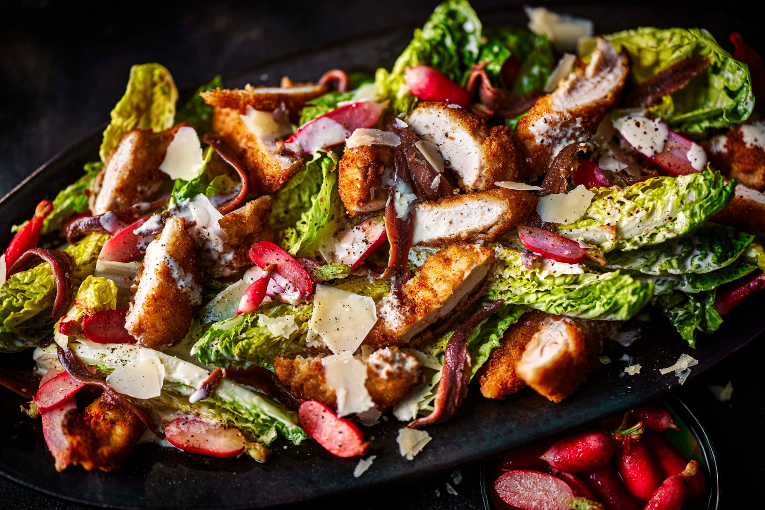 Crispy chicken Caesar salad recipe