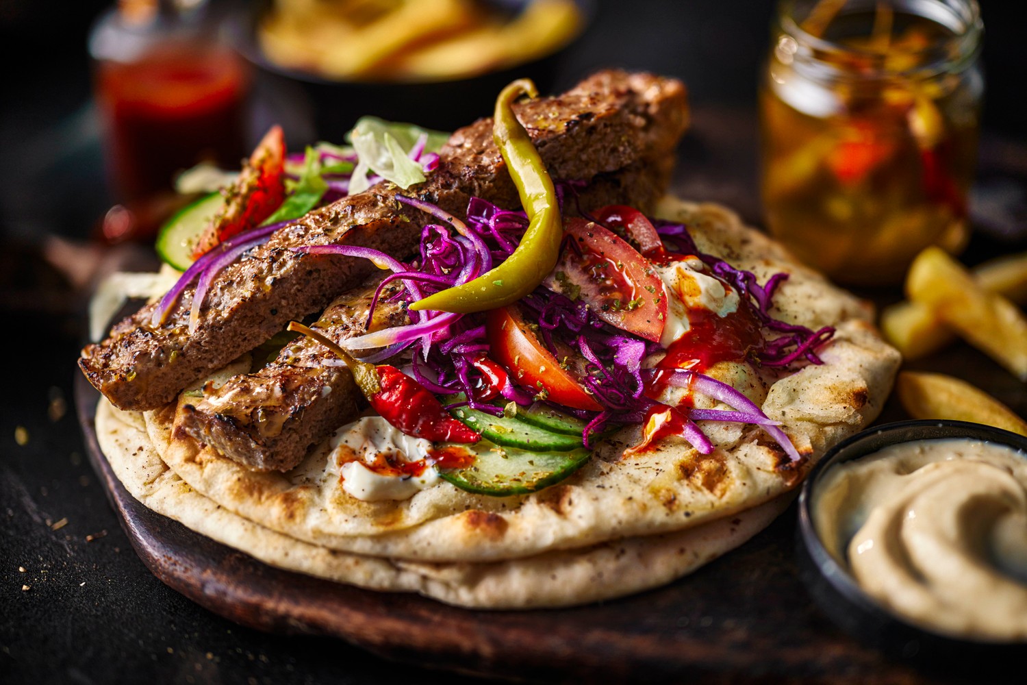 Sheet pan lamb kebabs recipe