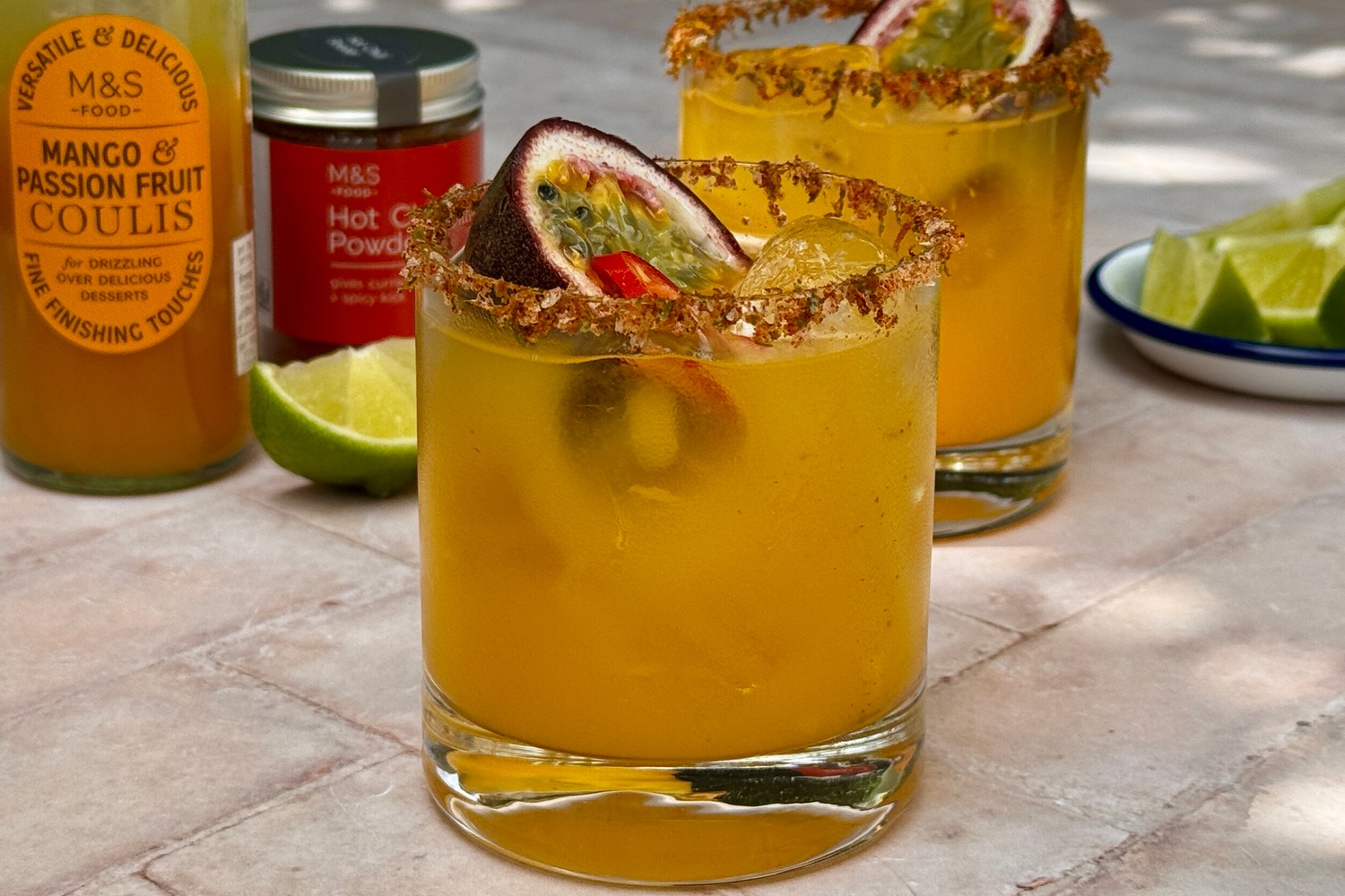 Chilli passion fruit Margaritas