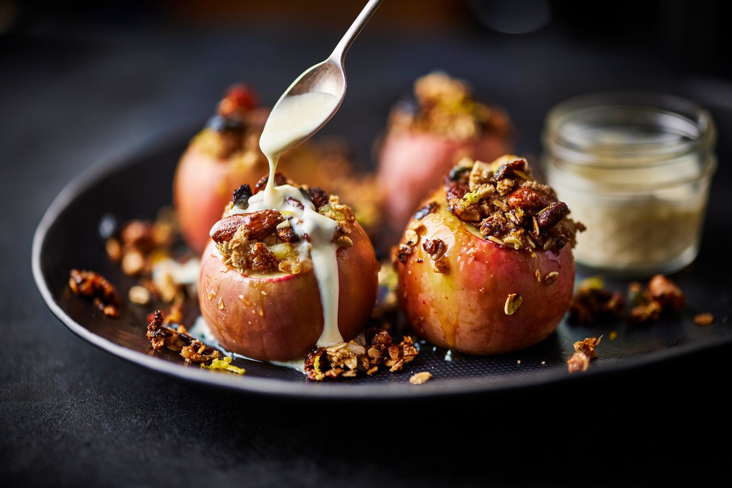Granola baked apples