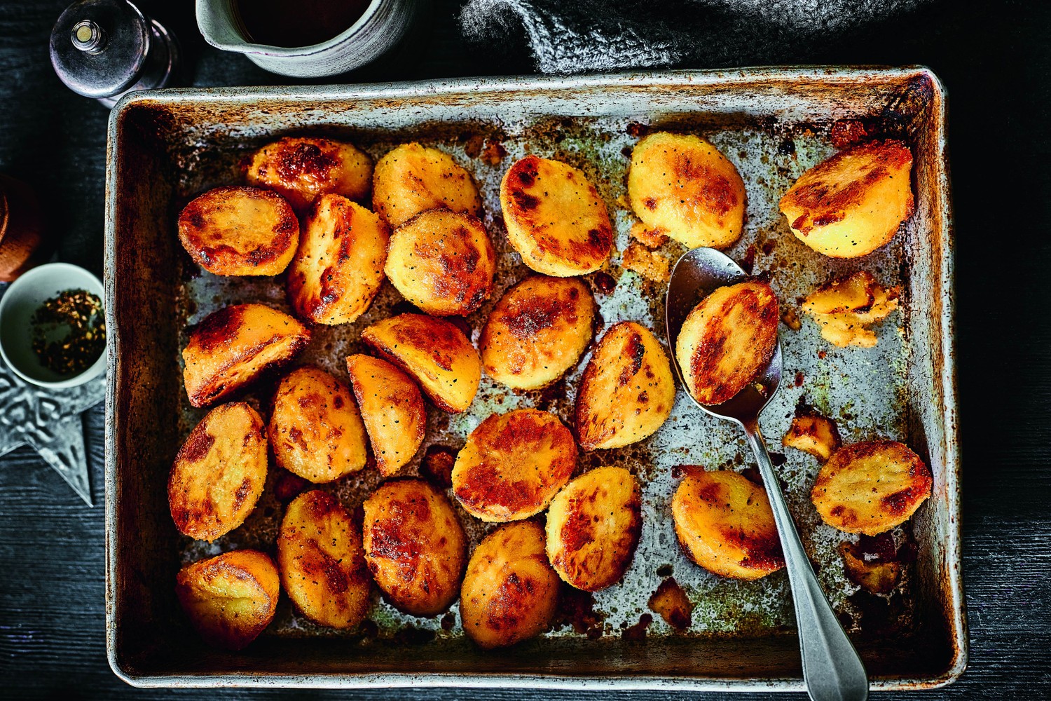 Goose-fat roasted potatoes