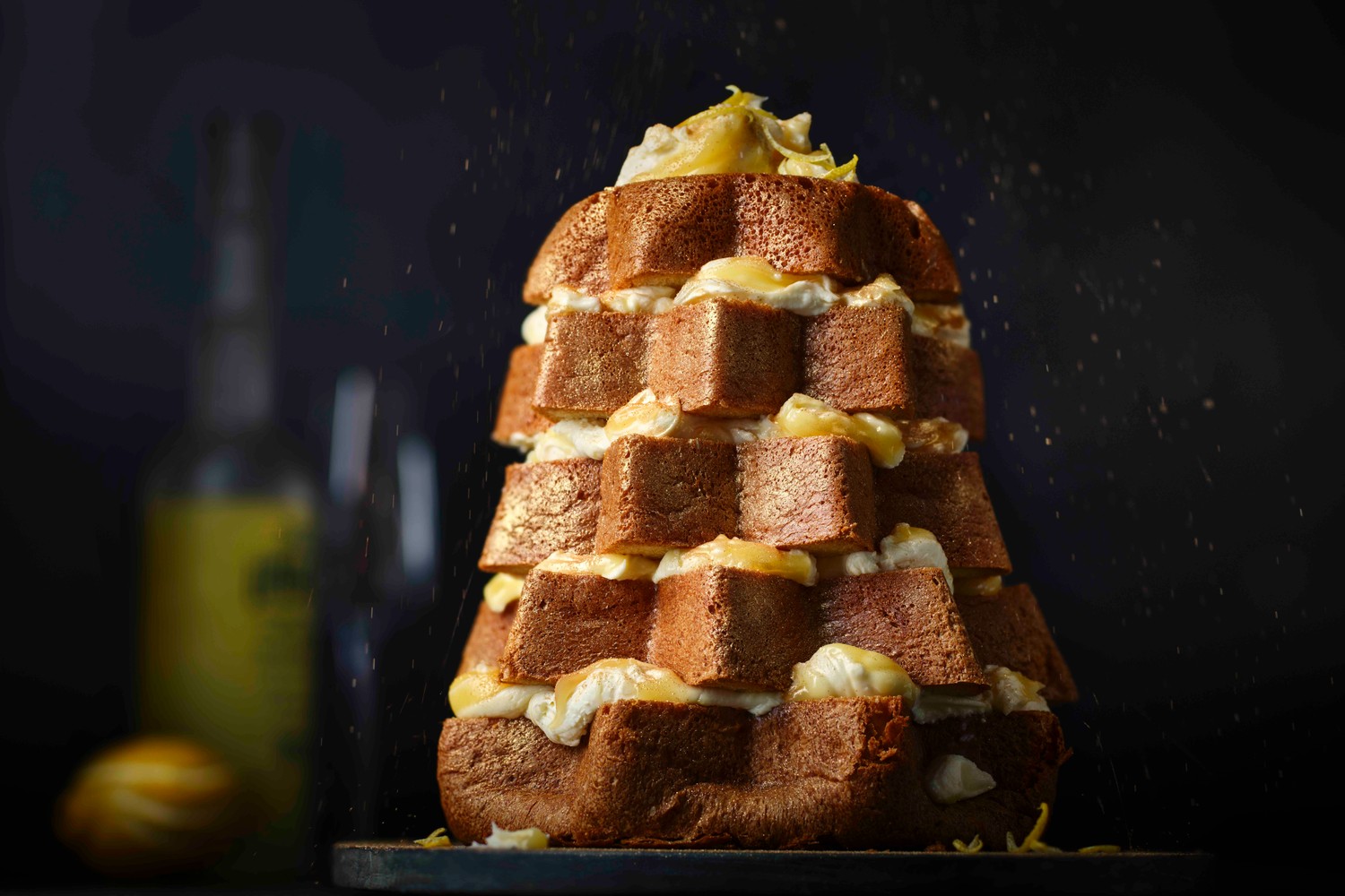 Limoncello filled pandoro tree recipe