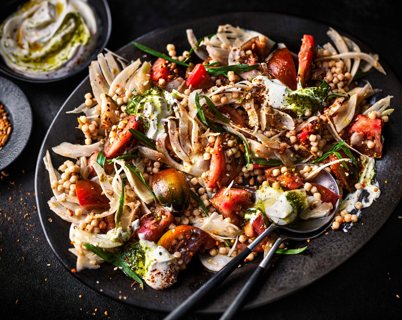 step 4 Serve in bowls with an extra sprinkle of dukkah to taste, and a dollop of labneh (1 tub).