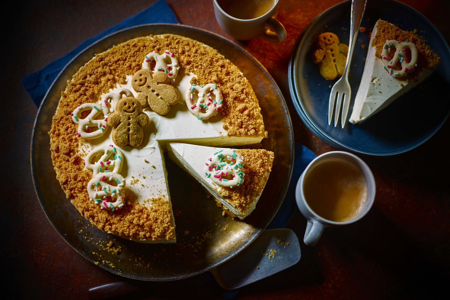 Celebratory ginger cheesecake