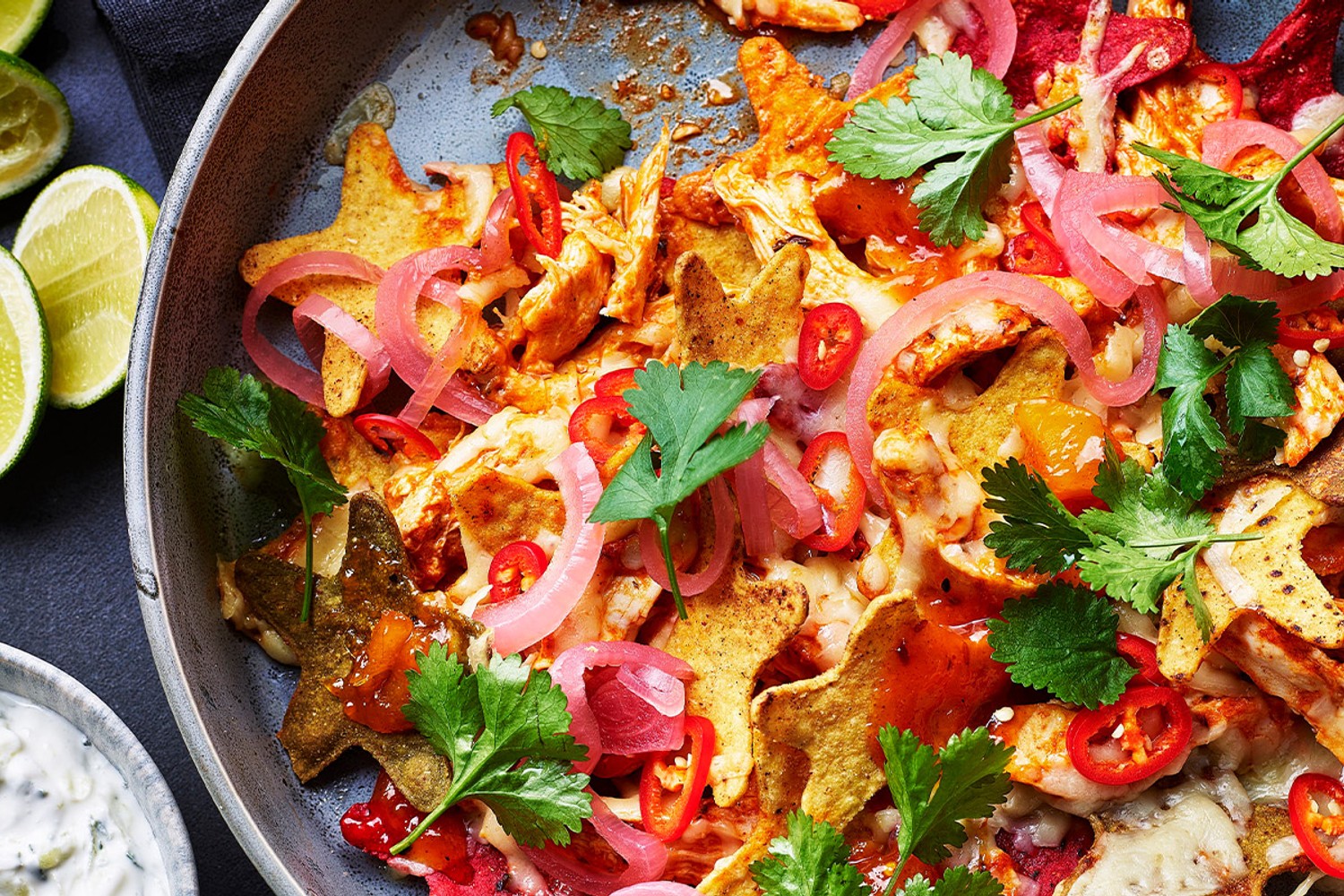 Festive curried nachos