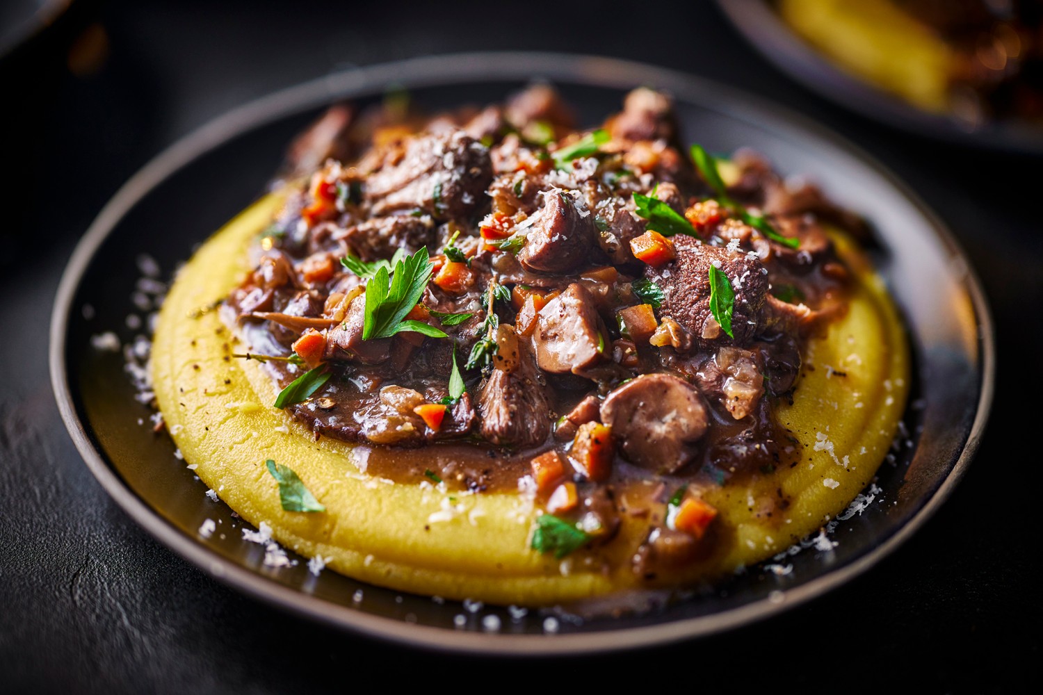 Mushroom ragu with polenta recipe