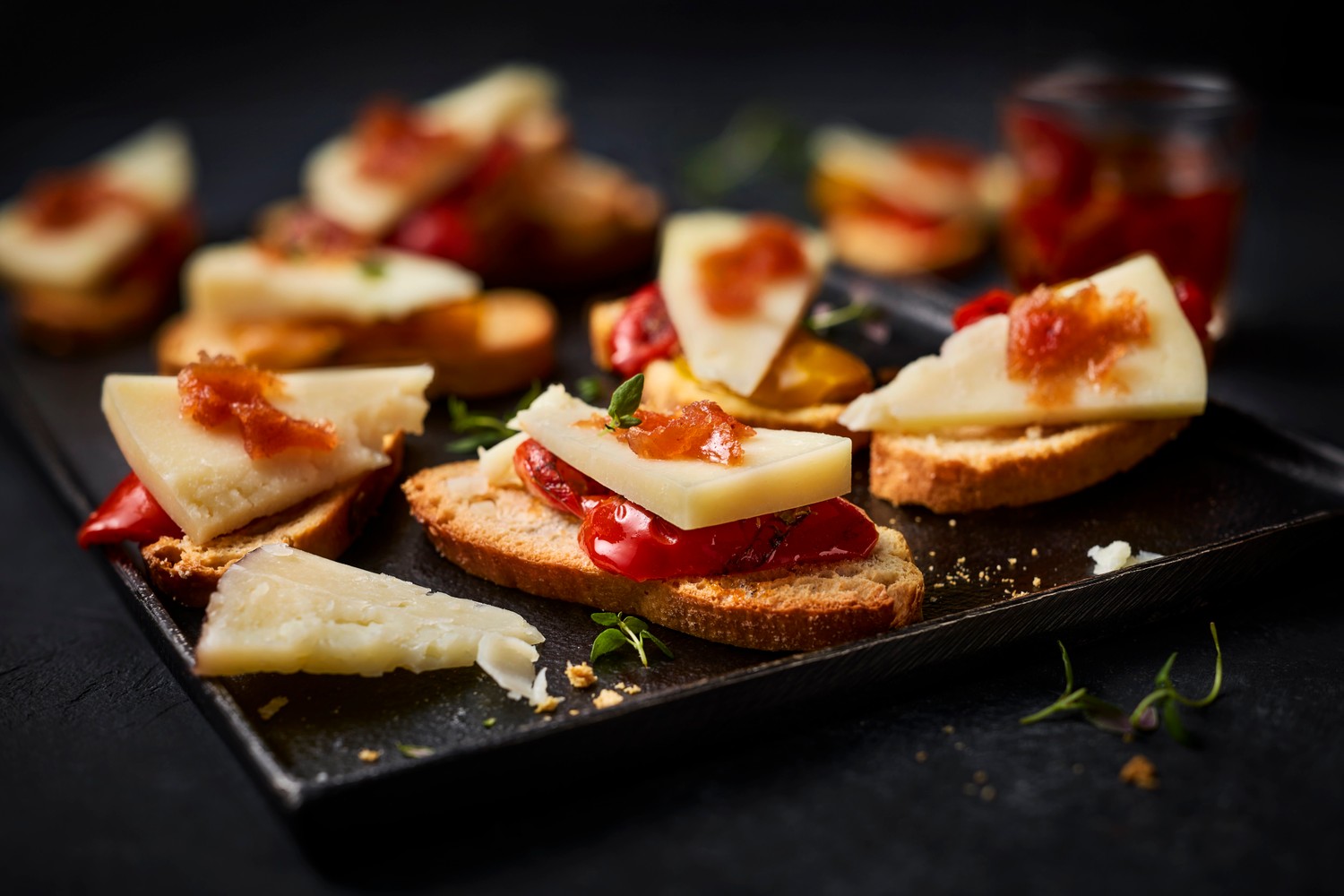 Manchego and quince tapas bites