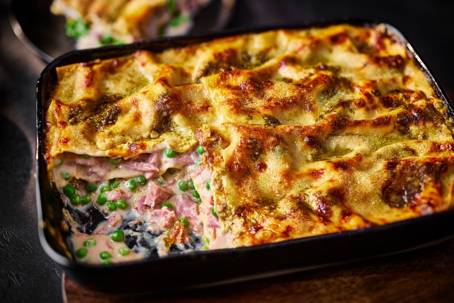 Ham, cheese and pesto lasagne recipe