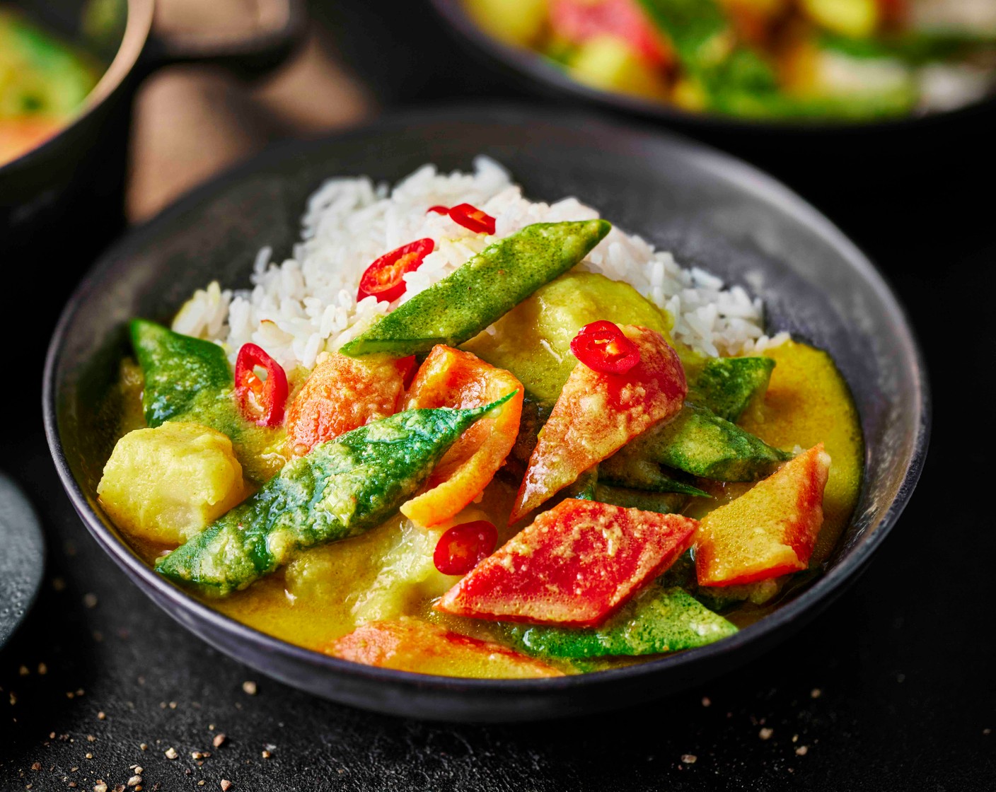 step 5 Serve the curry with the cooked rice.