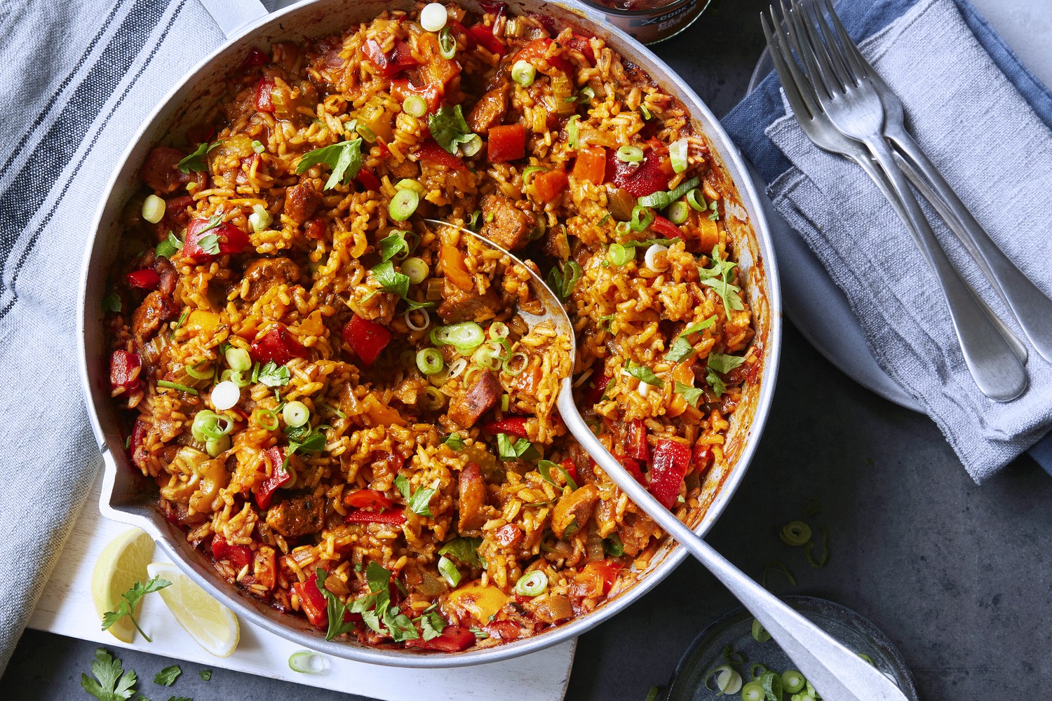Smoky no-chorizo Cajun-style rice