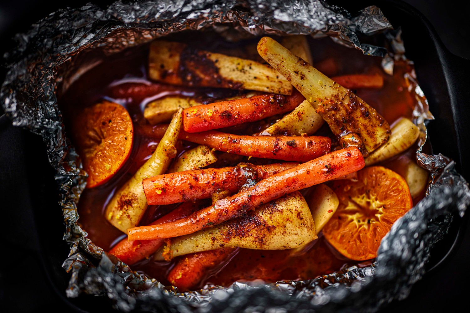 Spiced baby carrots and parsnips recipe