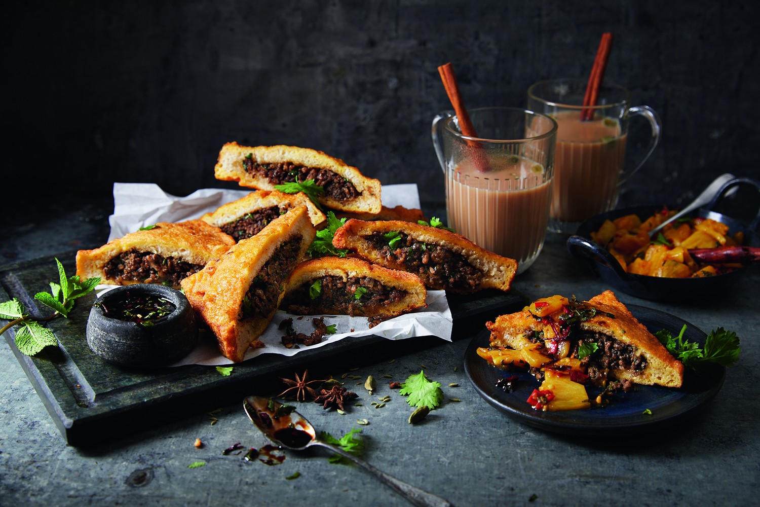 Malaysian pork and mushroom fried sandwich