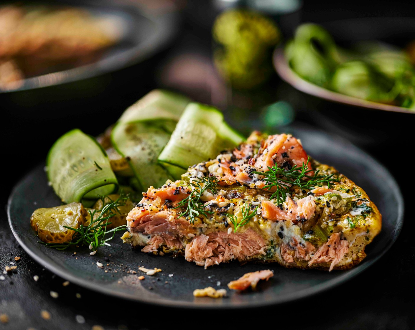 step 8 Serve the frittata with the cucumber salad.