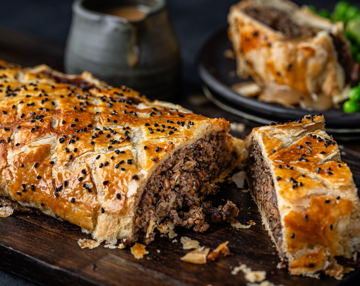 step 13 Cut the Wellington into slices and serve with gravy and all your favourite trimmings.