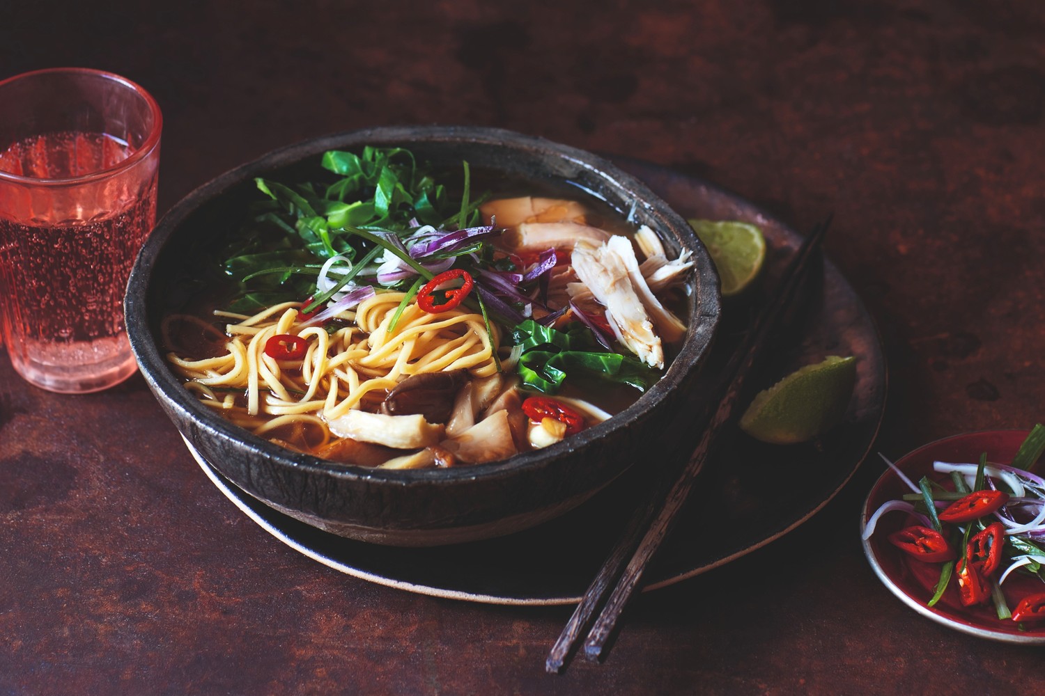 Aromatic chicken noodle soup