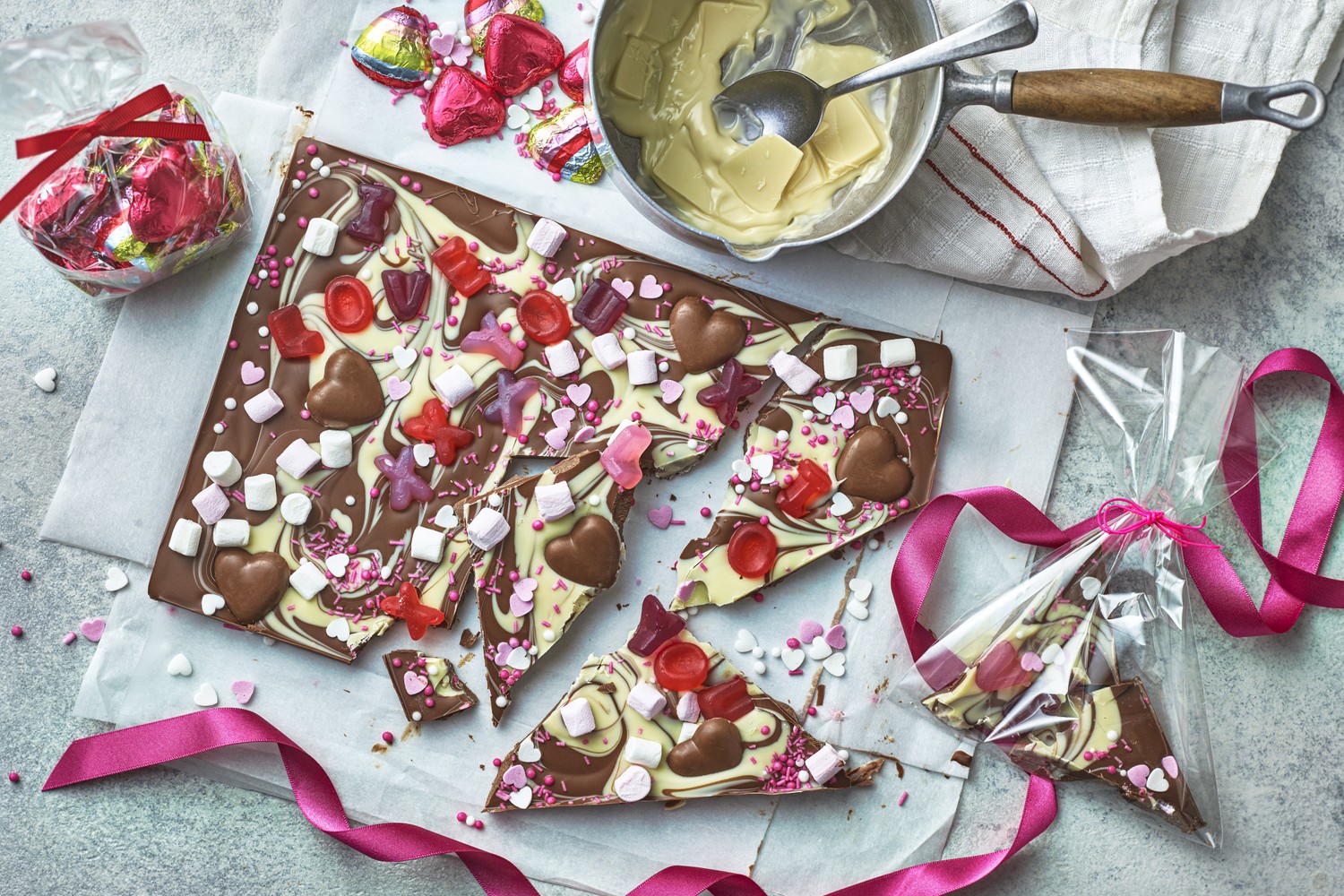 Chocolate love bark