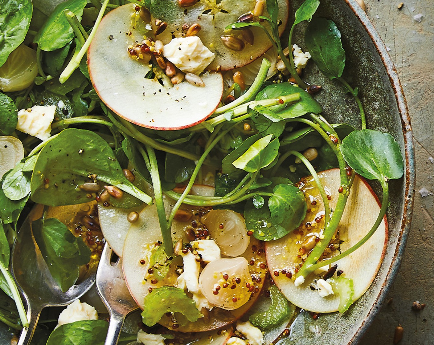 step 3 Coat the salad well in the dressing, sprinkle with sunflower seeds (1 tbsp) and serve.