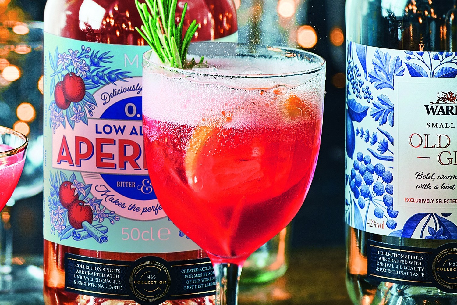 Cranberry spritz mocktail