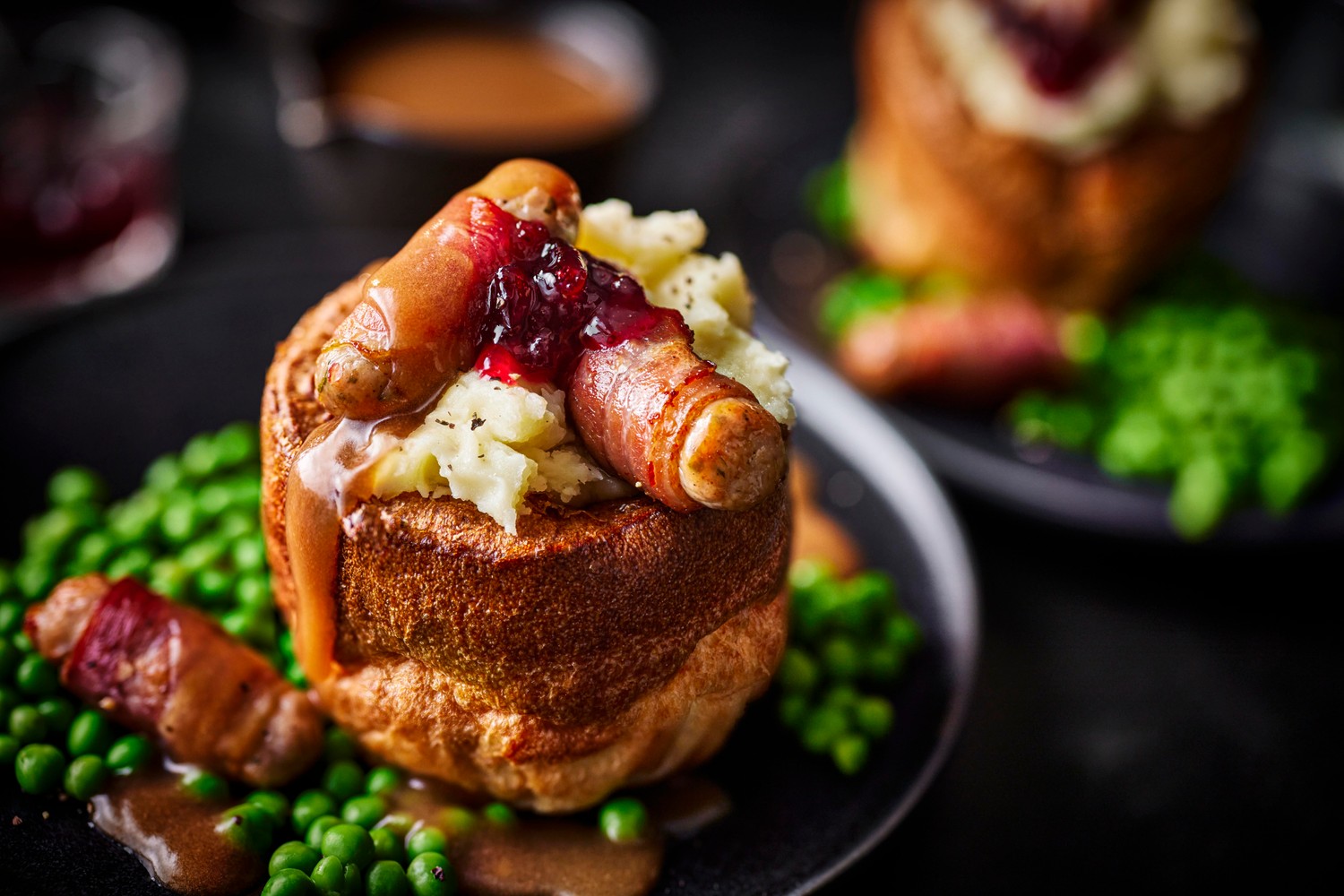 Sausage and mash loaded Yorkshire pudding recipe