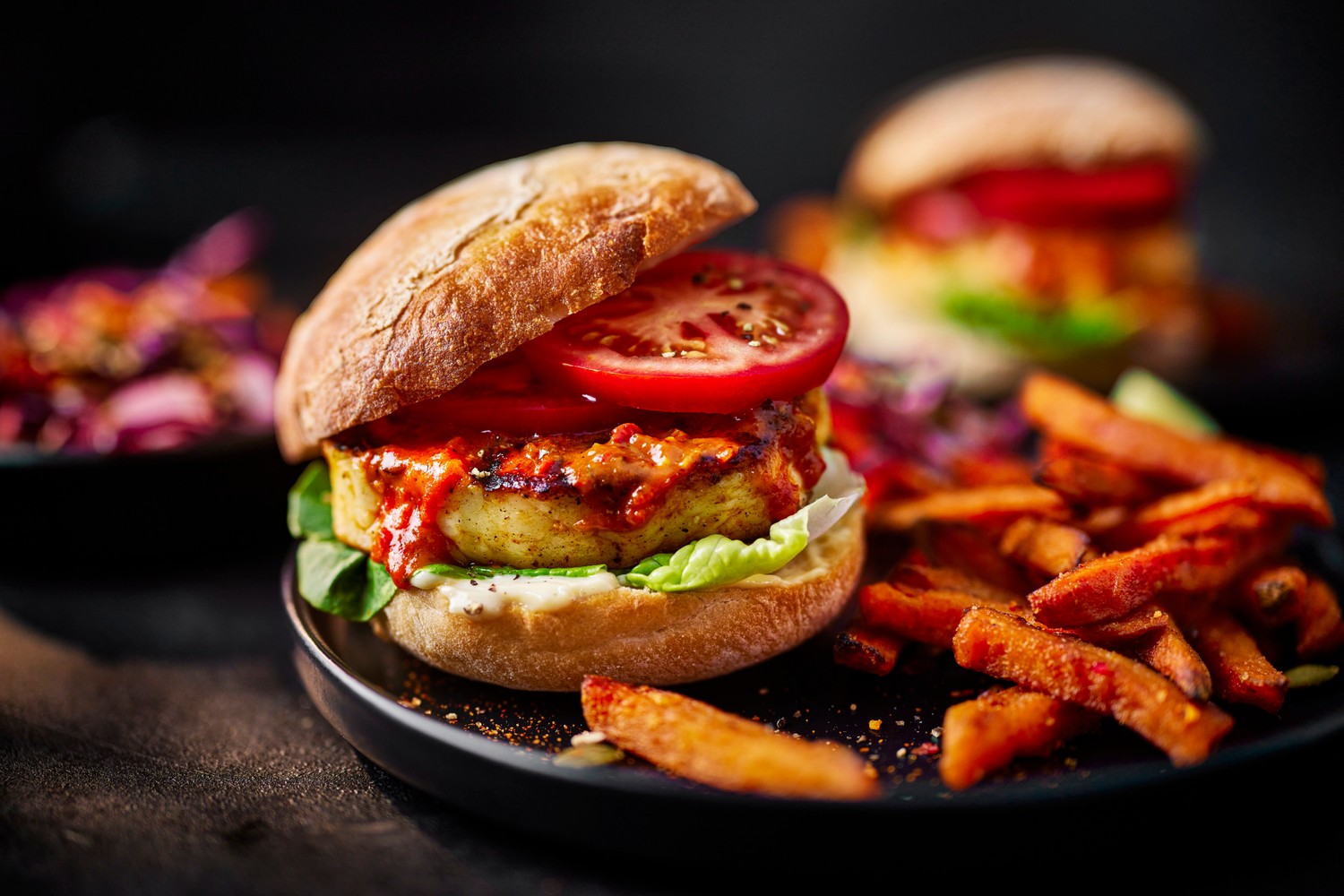 Piri piri halloumi burger recipe
