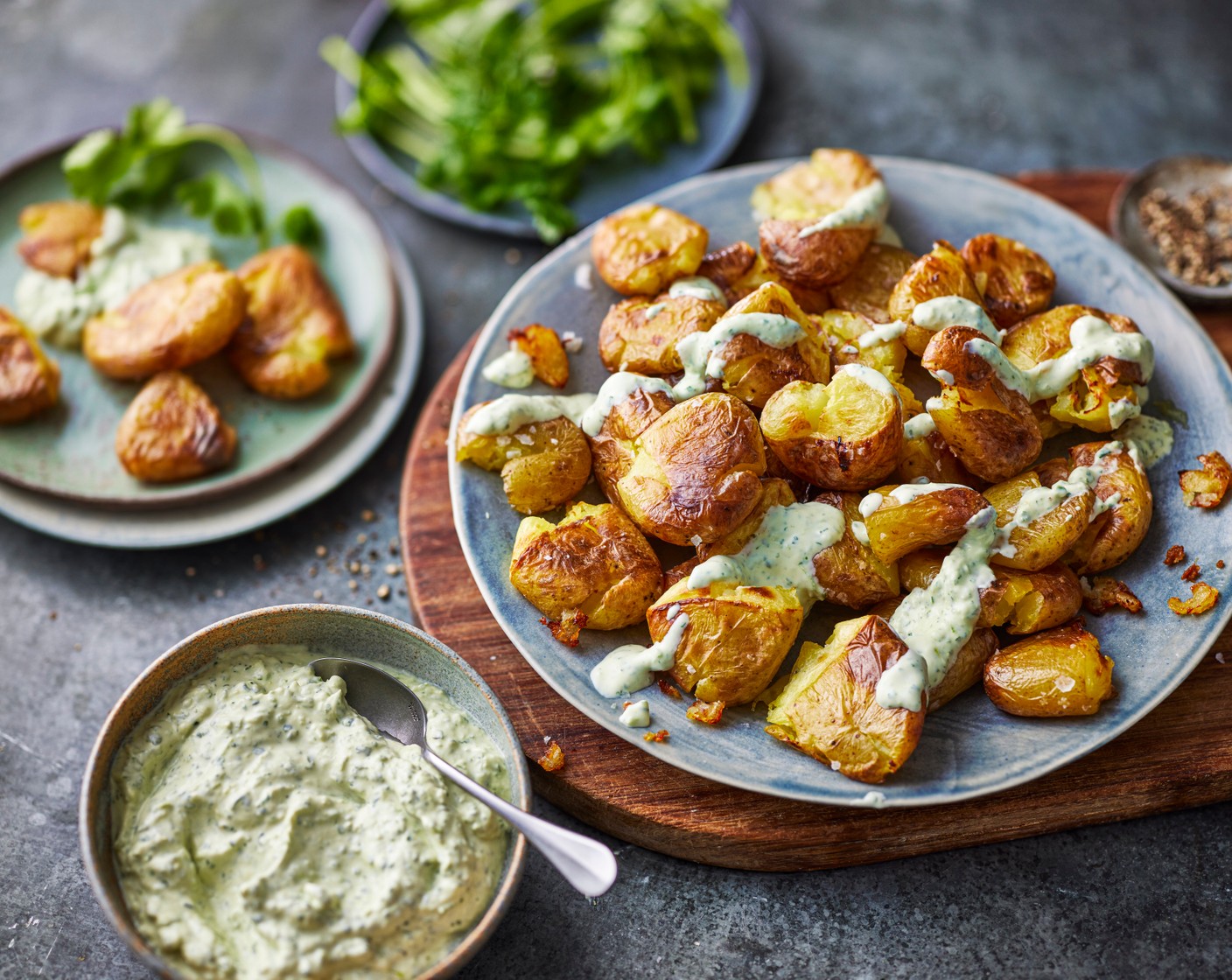 step 4 Serve the potatoes with the dip on the side.