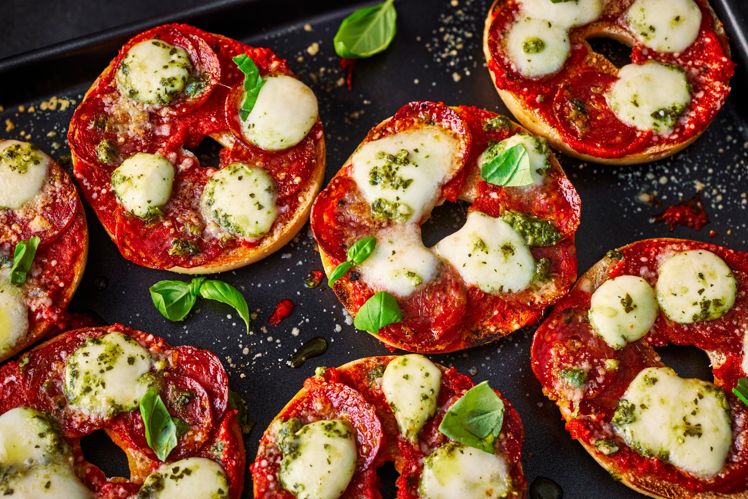 Pizza bagel recipe