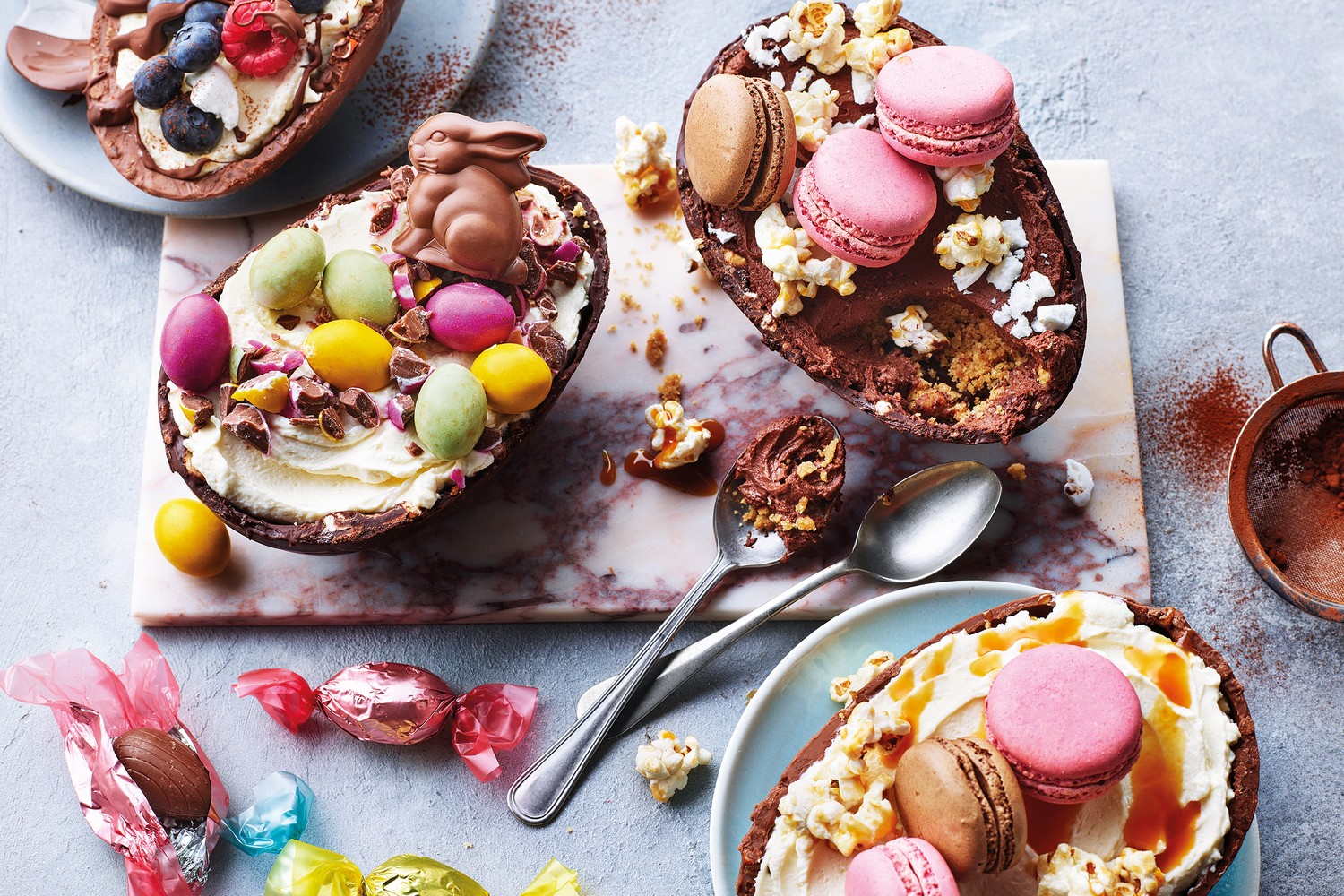 Loaded Easter egg cheesecake