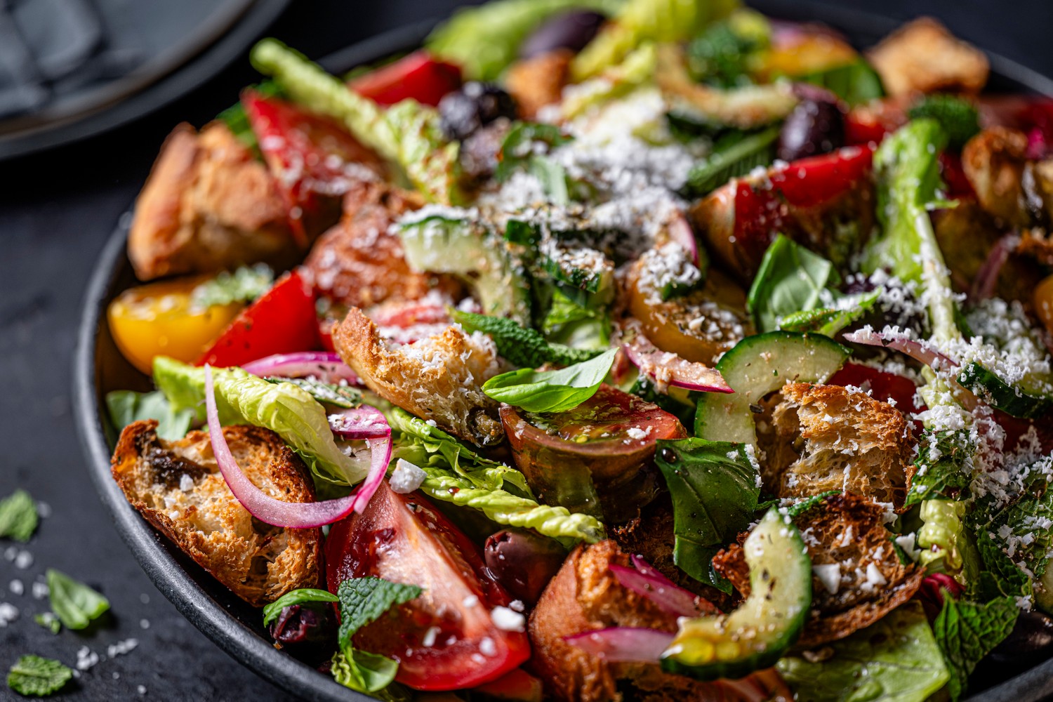 Greek-style tomato salad with frozen feta