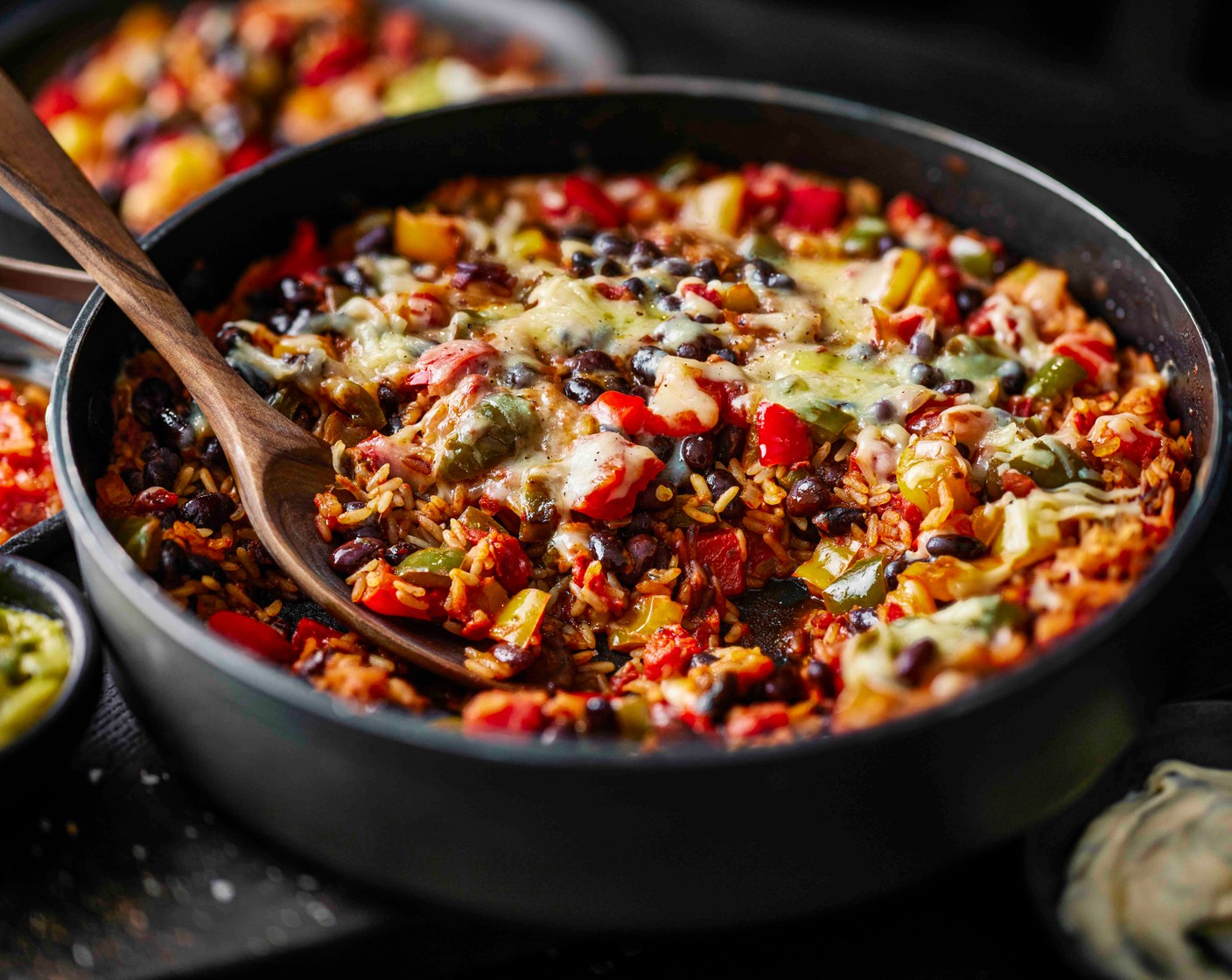 step 4 Spoon onto plates and serve with the Tex Mex dip selection (as needed) alongside.
