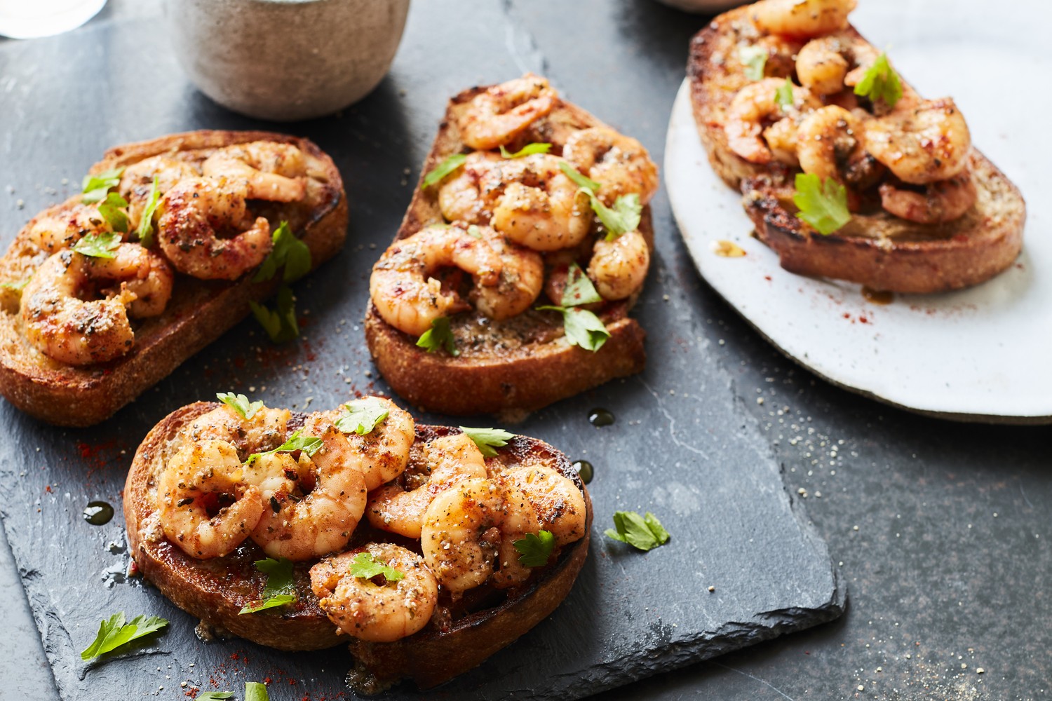 Garlic and herb prawns