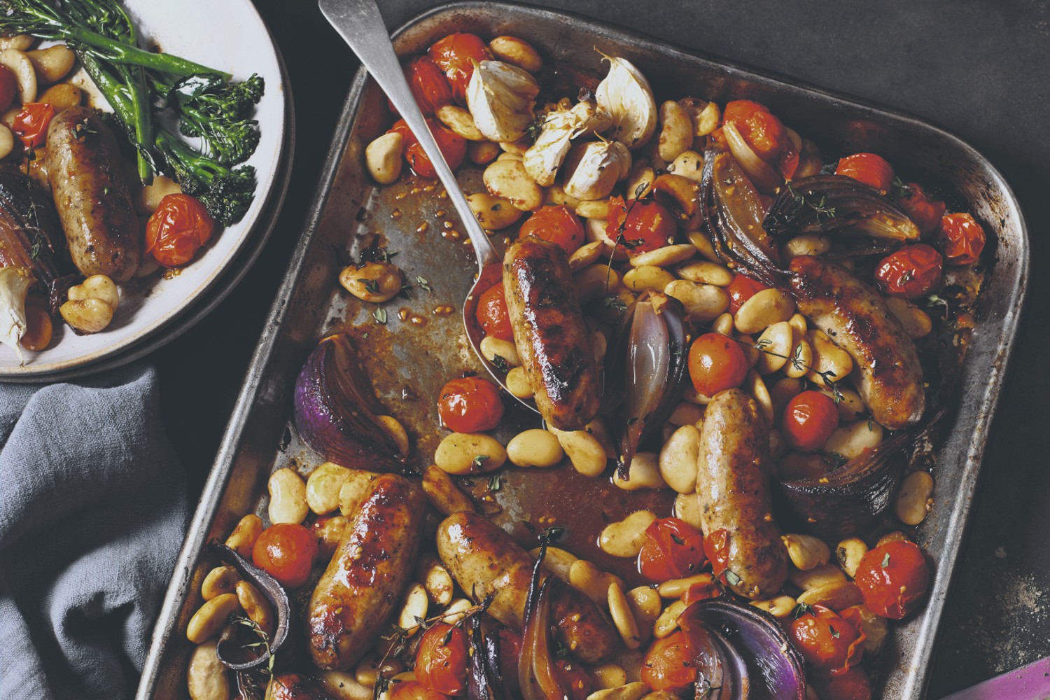 Magic sausage traybake