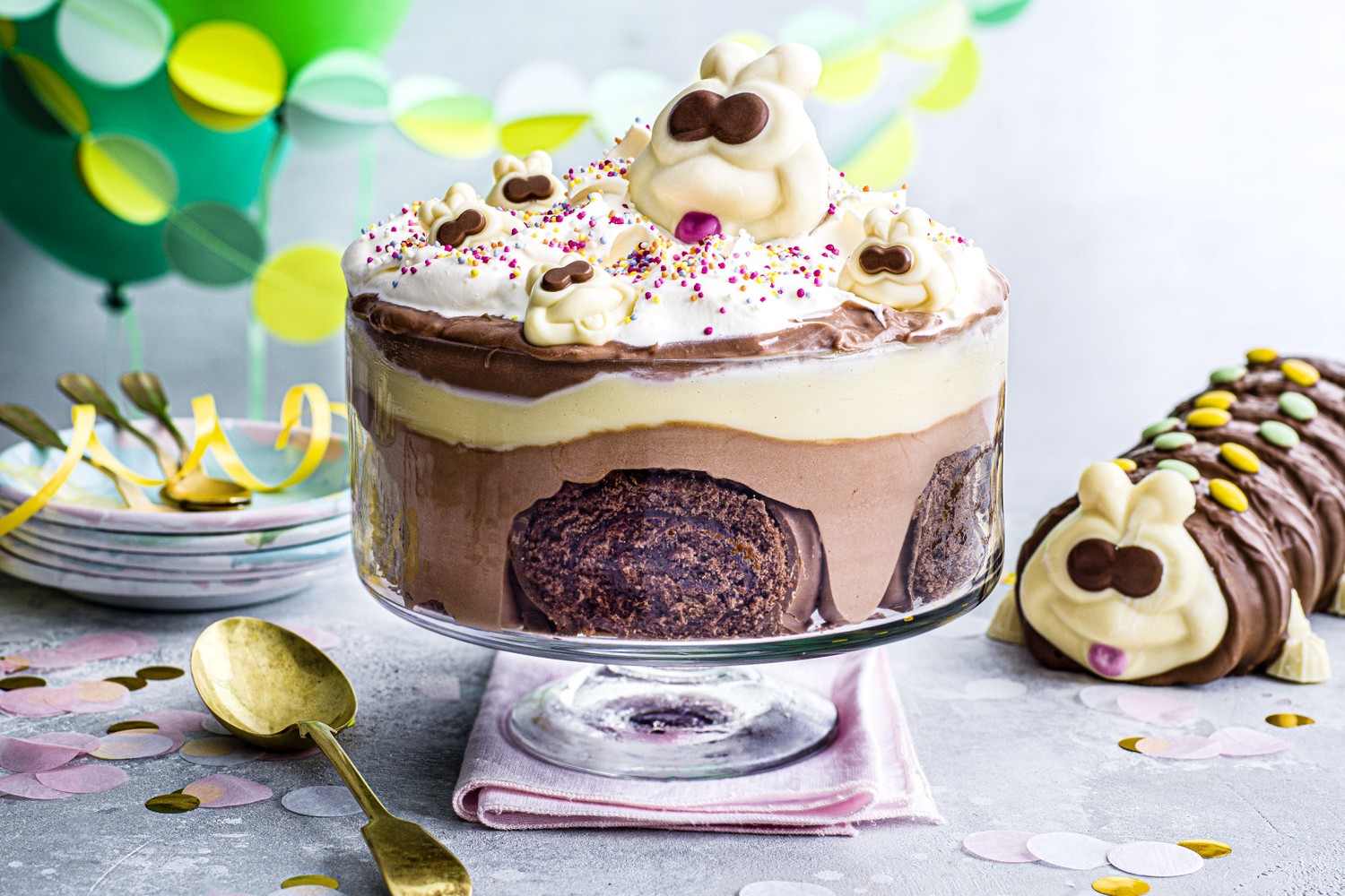 The ultimate Colin the Caterpillar trifle