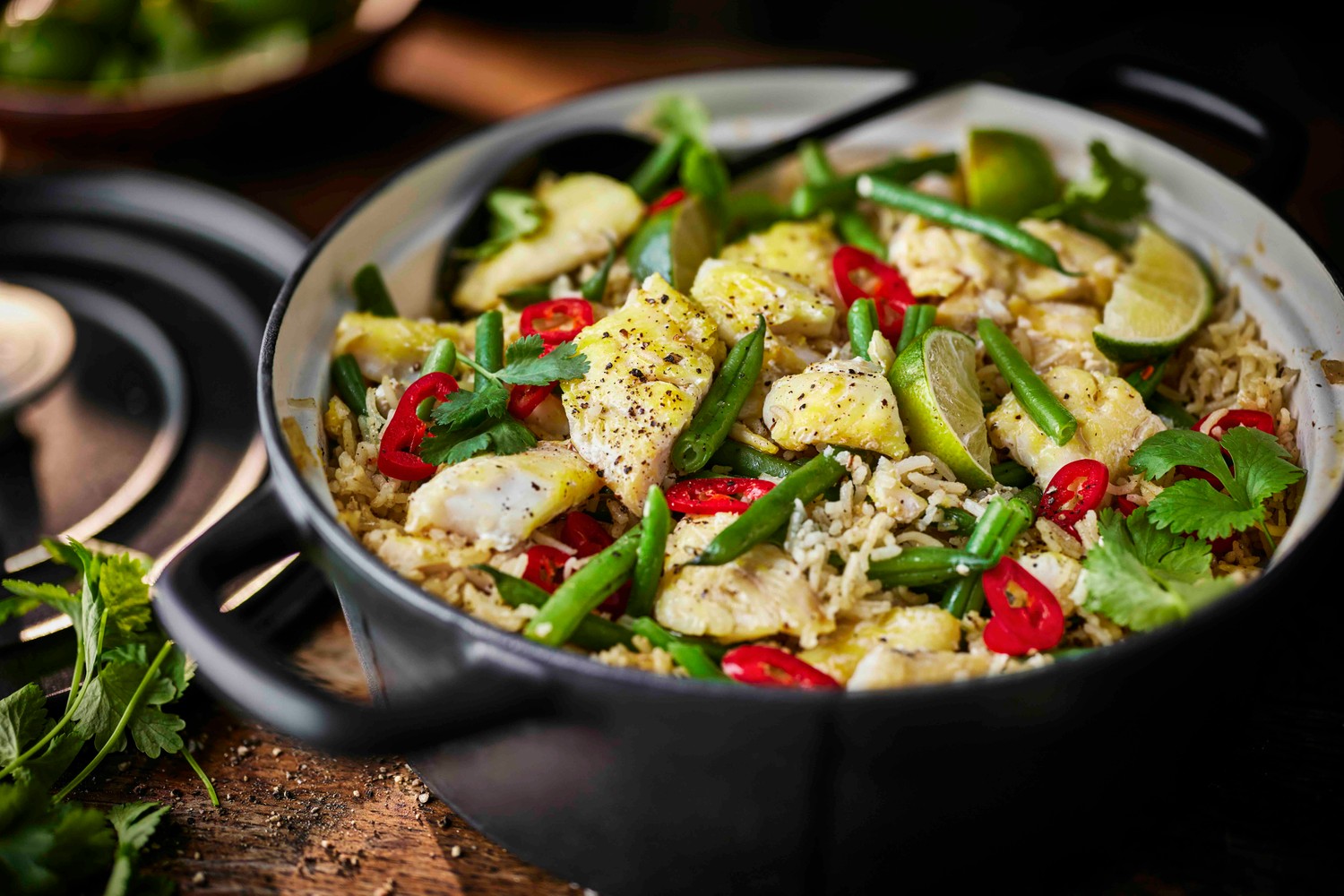 One-pot smoked haddock and curried coconut rice