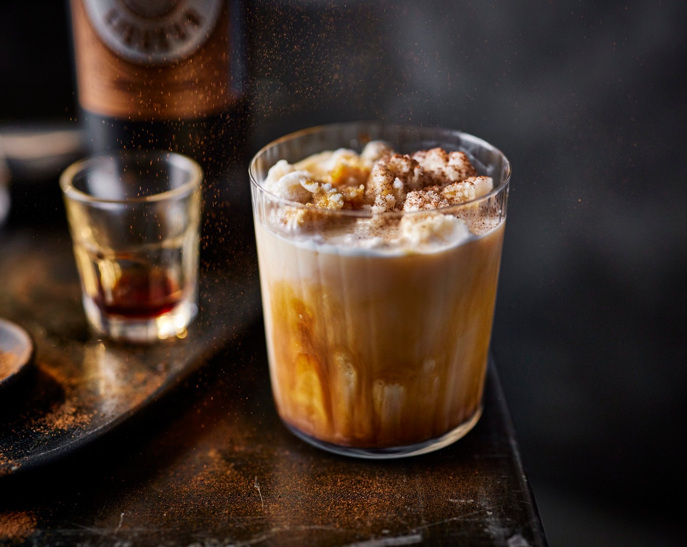 step 2 Pour into two glasses and top with a pinch of cinnamon (as needed).