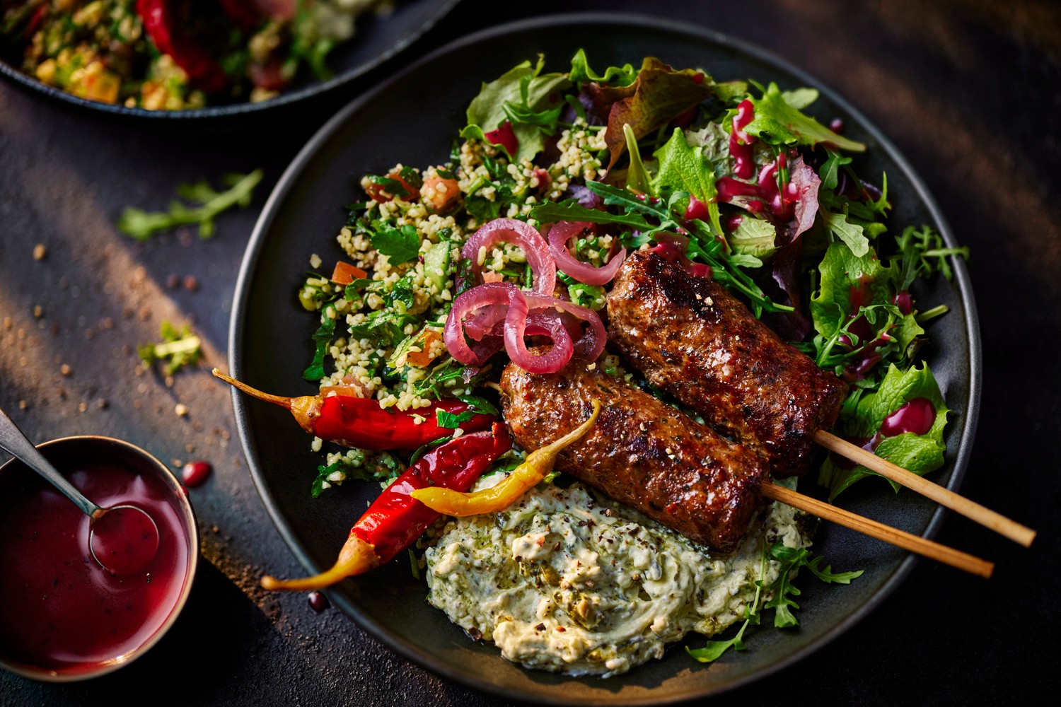 Lamb shish kebab bowl