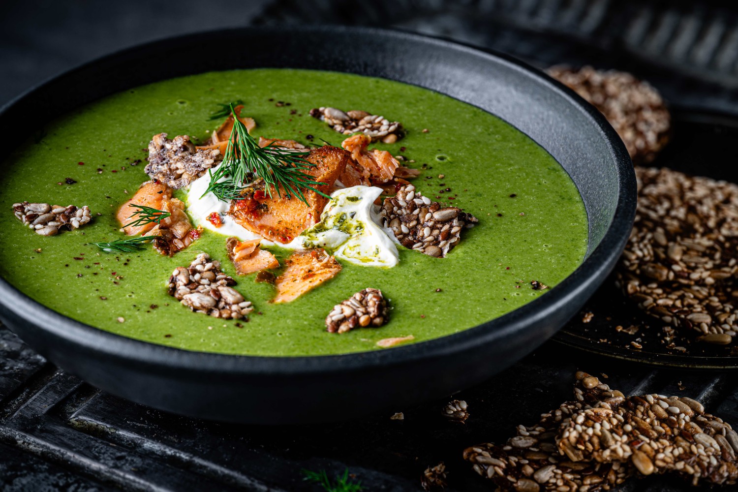 Quick pea, spinach and coconut soup recipe