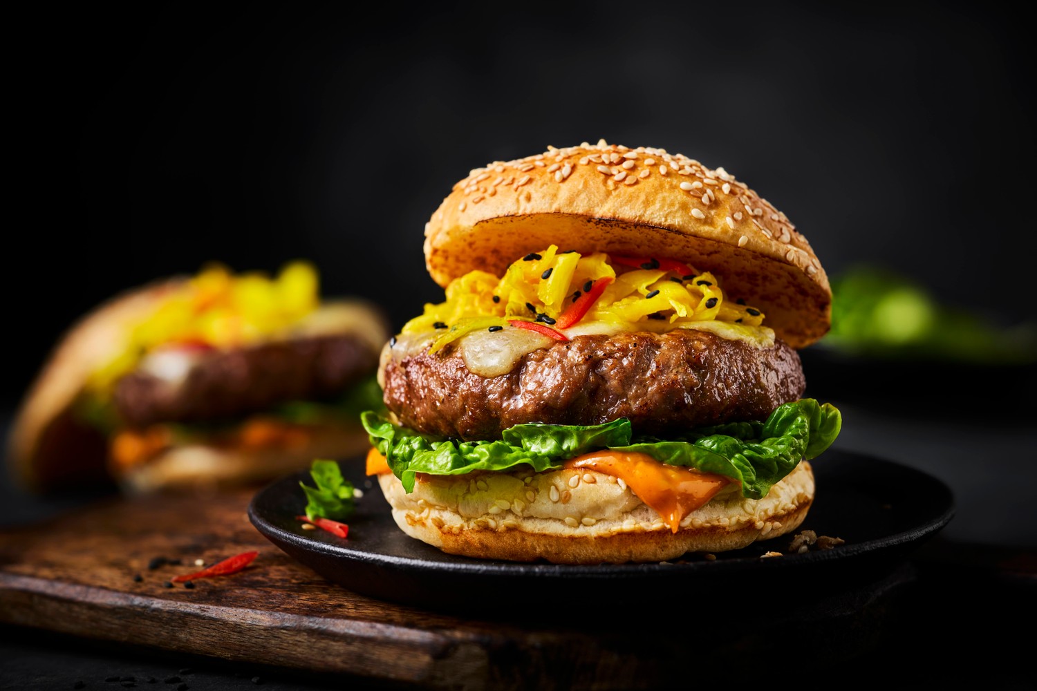 Kimchi cheese beef burger recipe
