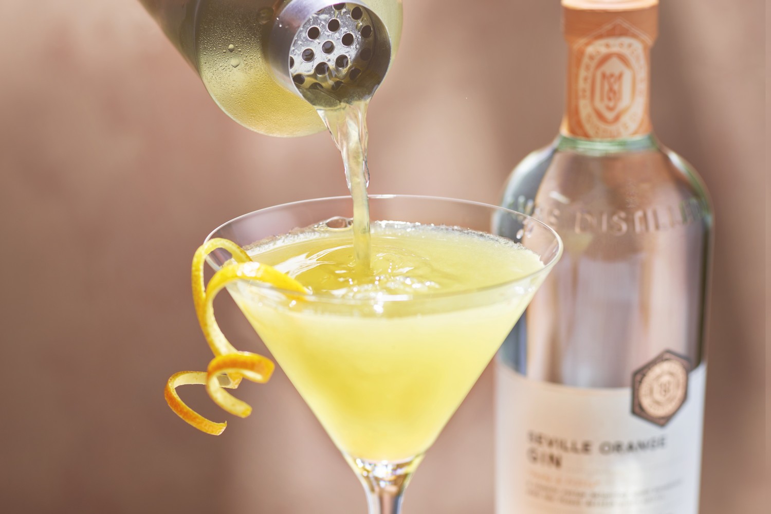 Seville orange martini cocktail