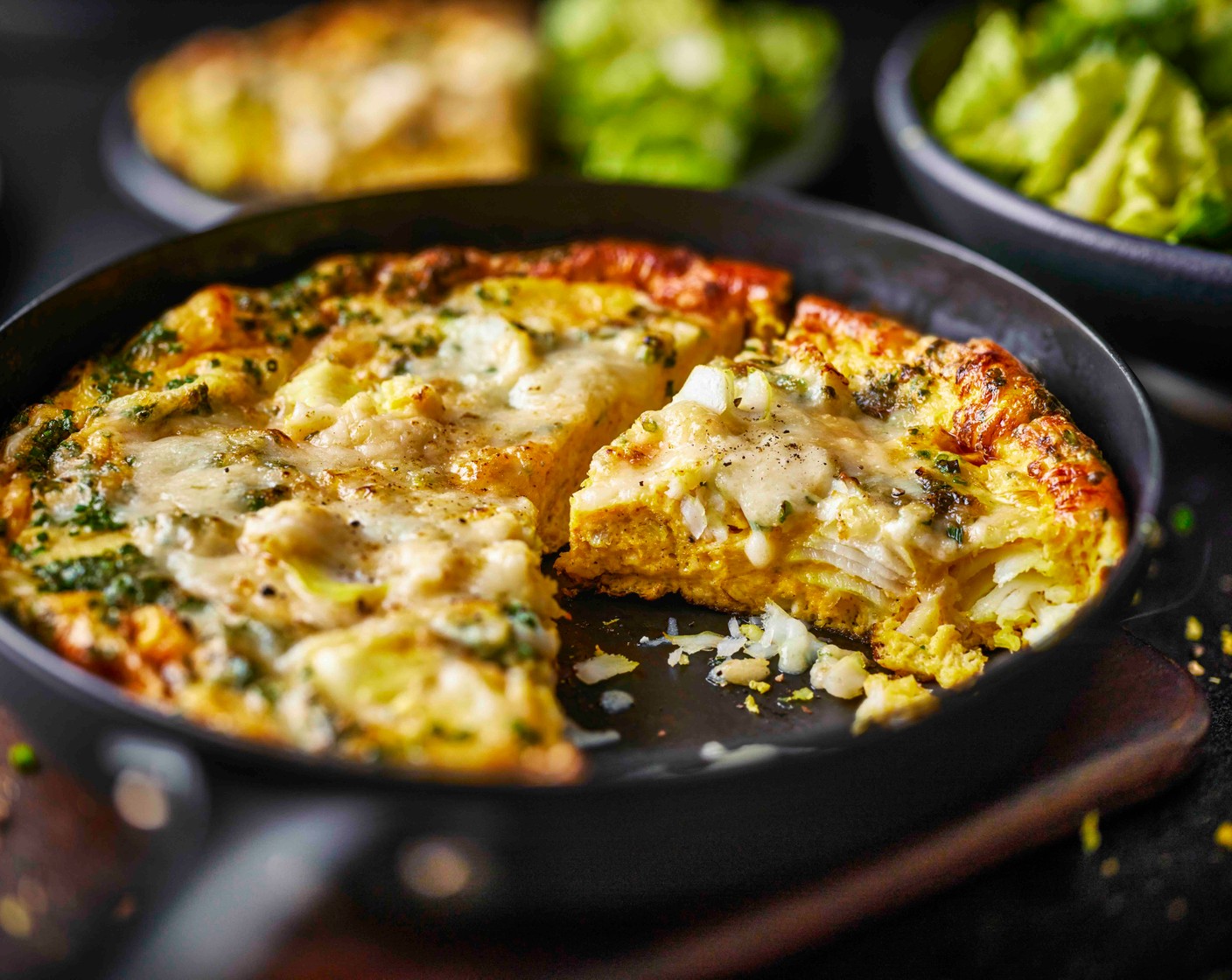 step 6 Serve the frittata with the salad on the side.