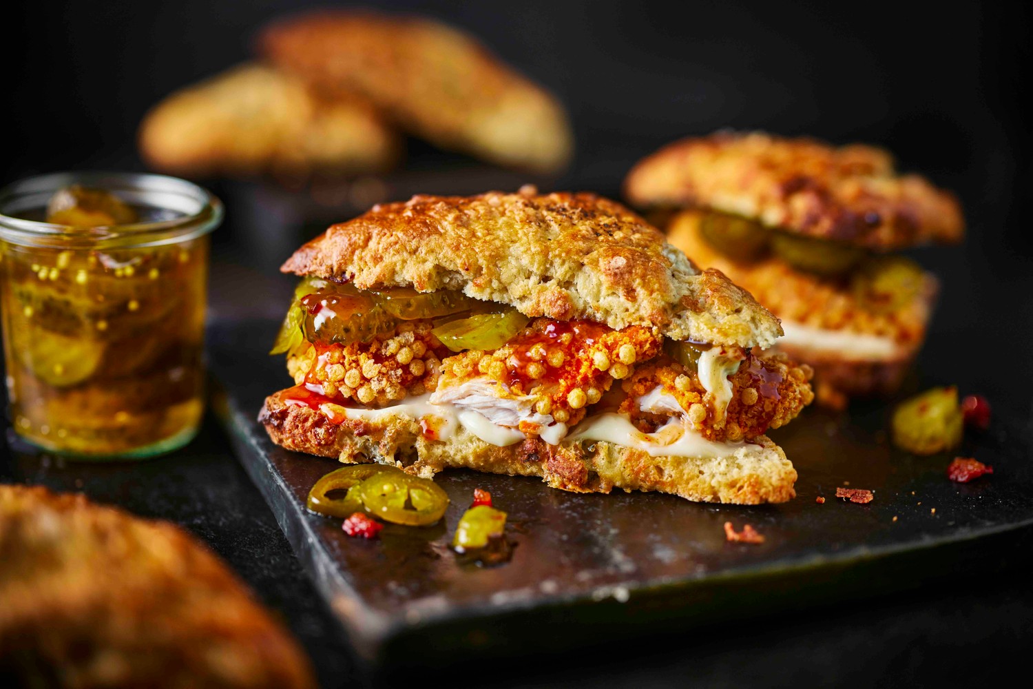 Hot honey chicken and biscuits recipe