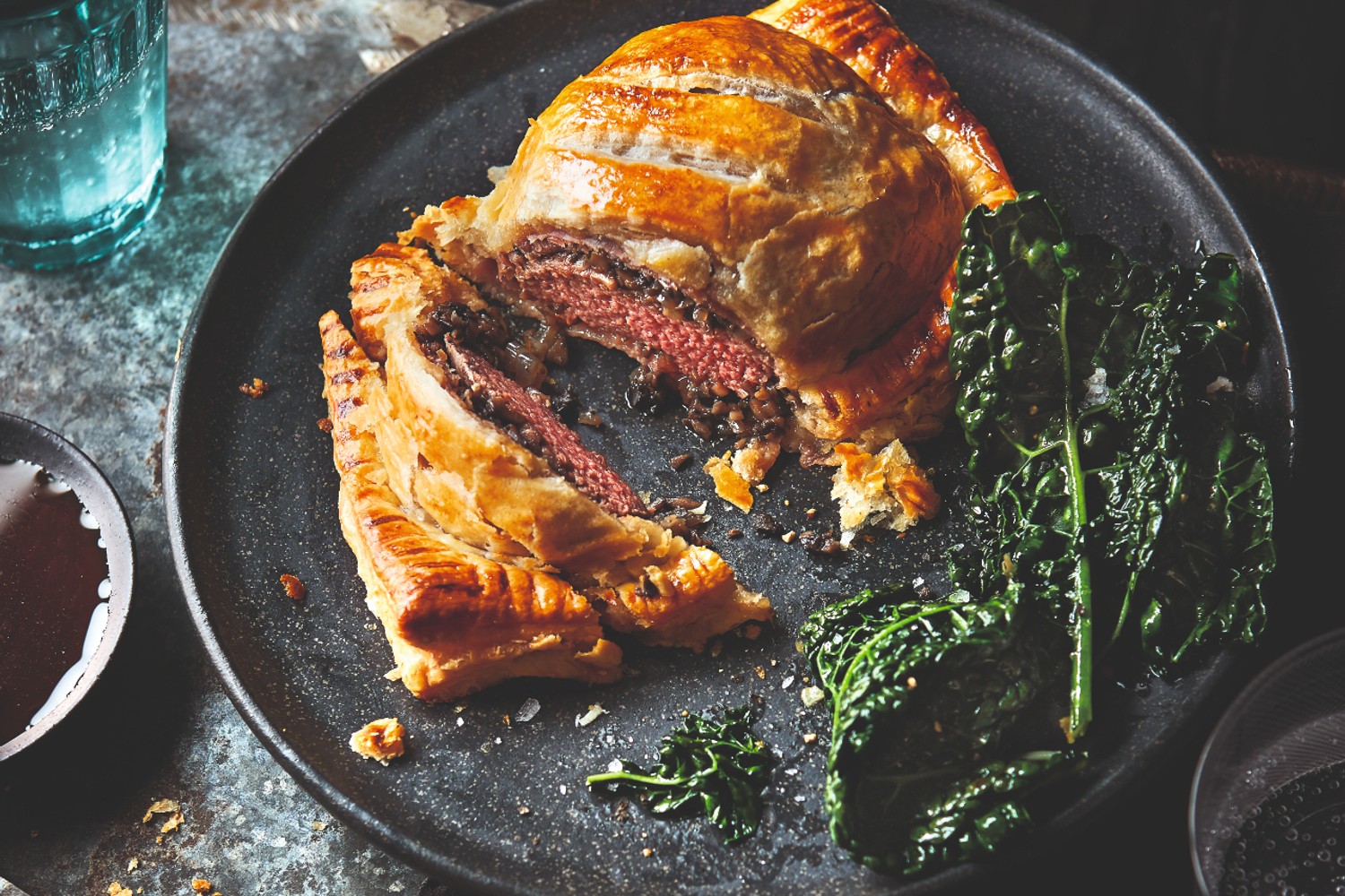 Individual venison wellingtons
